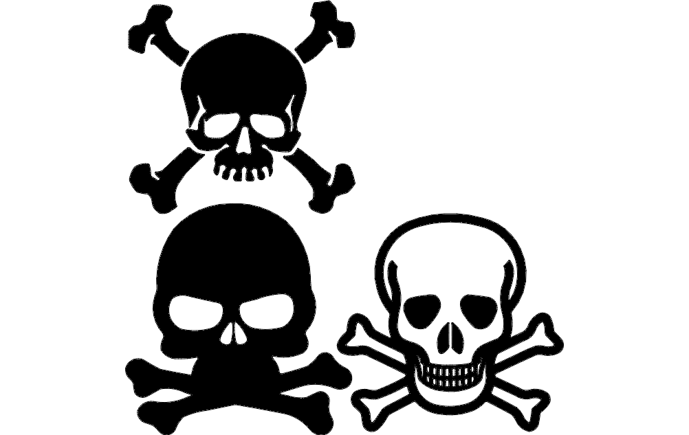 Skull And Crossbone Free DXF File Free Vectors