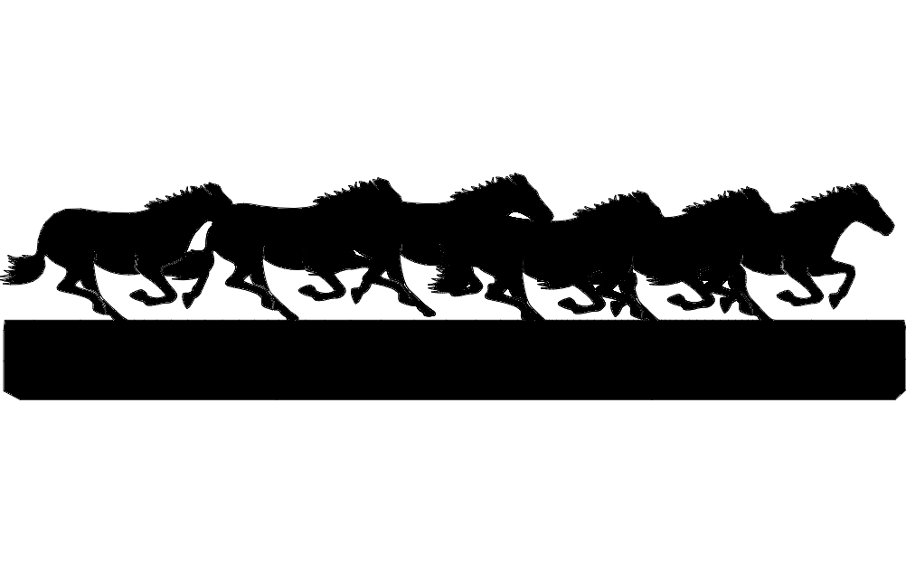 Horses Running DXF File Free Vectors