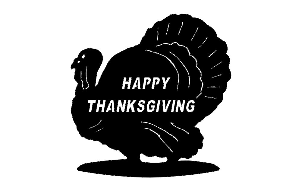 Turkey Happy Thanksgiving Free DXF File Free Vectors