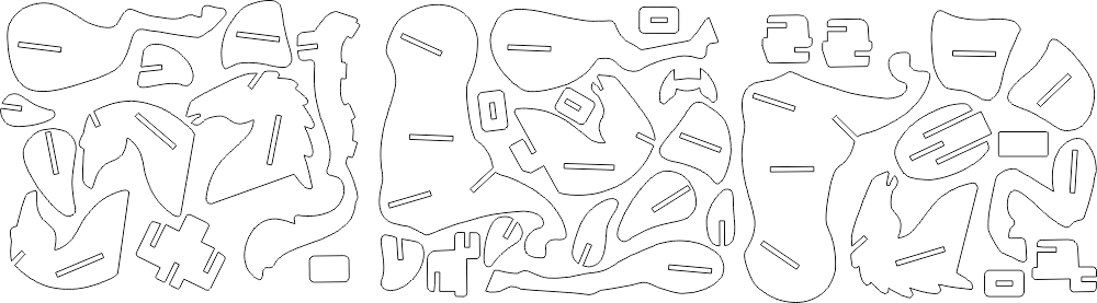 Horse Puzzle 2Mm DXF File Free Vectors