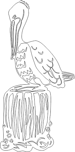 Pelican Free DXF File Free Vectors