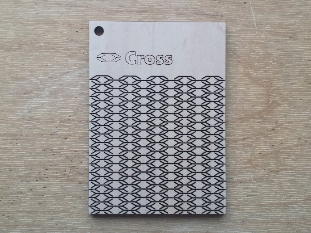 Cross Pattern Living Hinge Template For Laser Cut Free DXF File Free Vectors