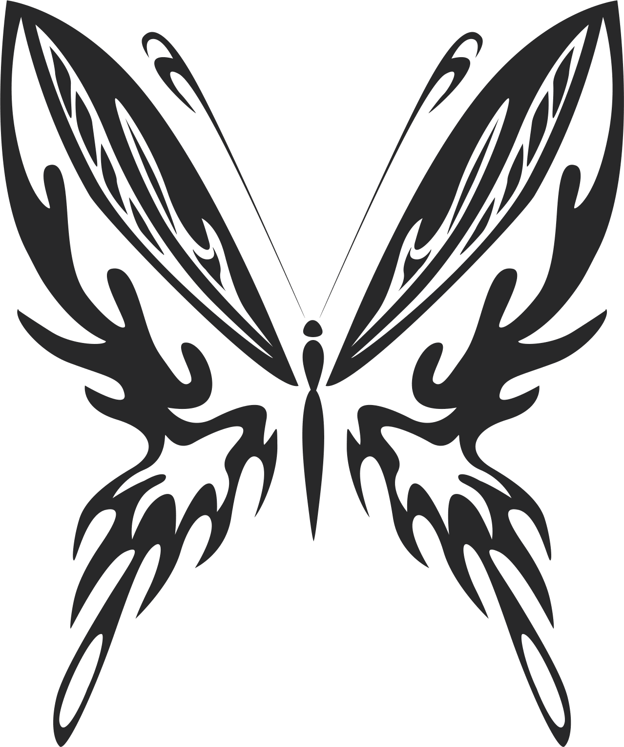 Tribal Butterfly Vector Art 23 Free DXF File Free Vectors