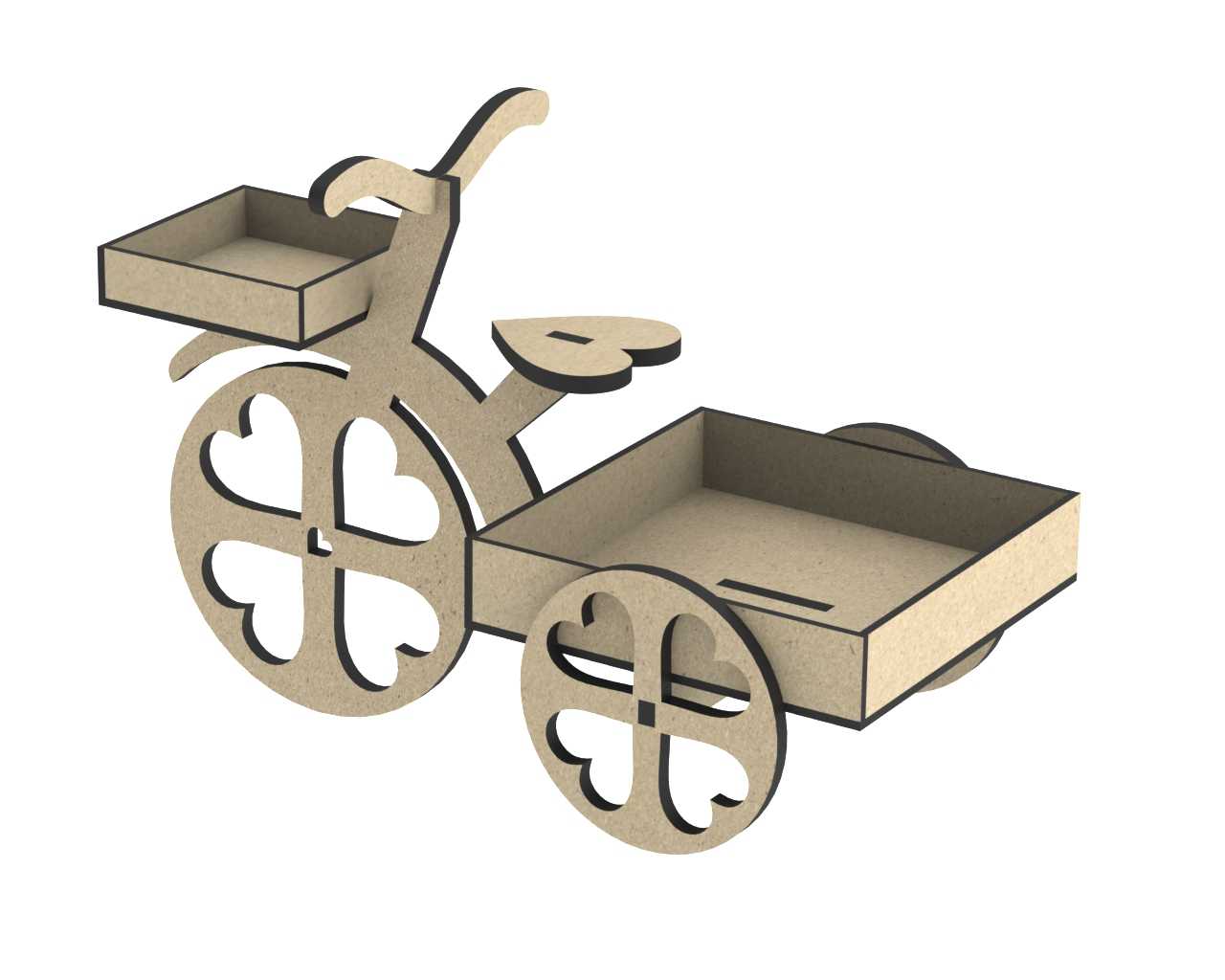 Cycle 3D Puzzle Free DXF File Free Vectors