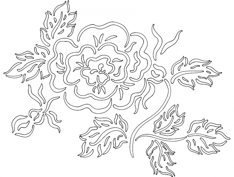 Flower 2 Free DXF File Free Vectors