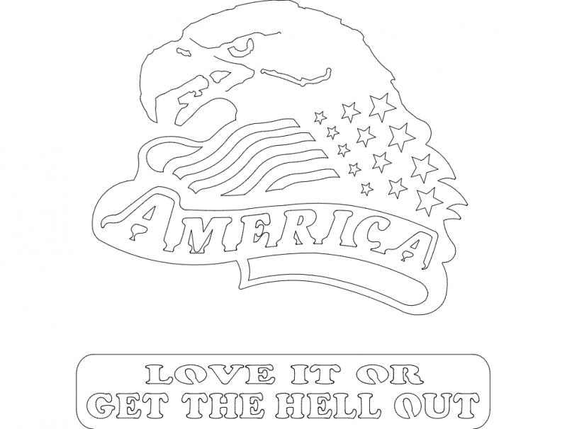 American Eagle Head 2 Free DXF File Free Vectors