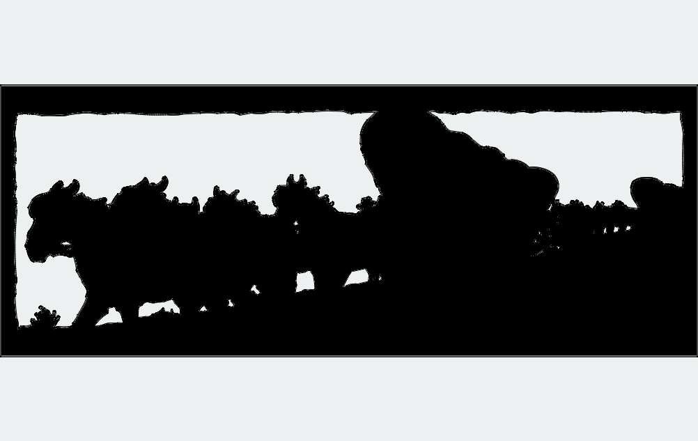 Old West Stagecoach Conestoga Wagon Horse Team DXF File Free Vectors