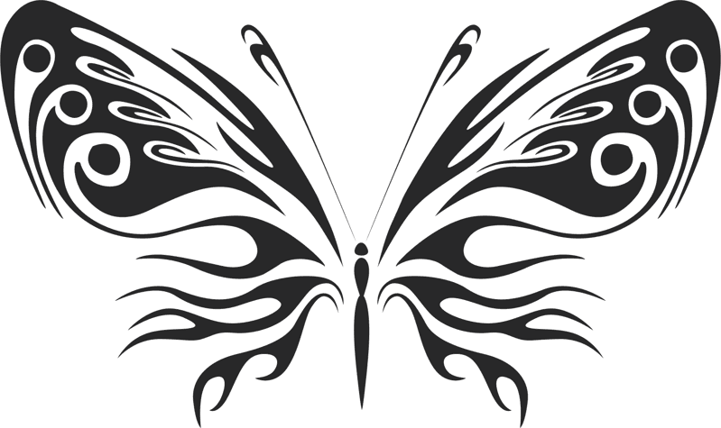 Stylized Vector Butterfly Free DXF File Free Vectors