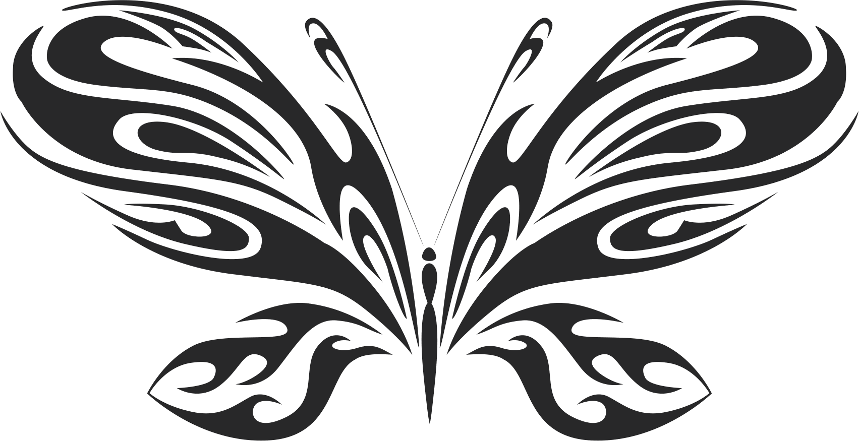 Tribal Butterfly Vector Art 20 Free DXF File Free Vectors