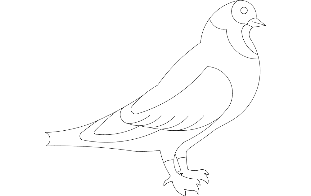 Pigeon Free DXF File Free Vectors
