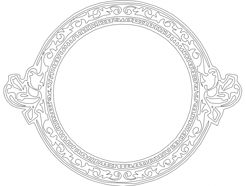 Cool Circle Frame Free DXF File Free Vectors