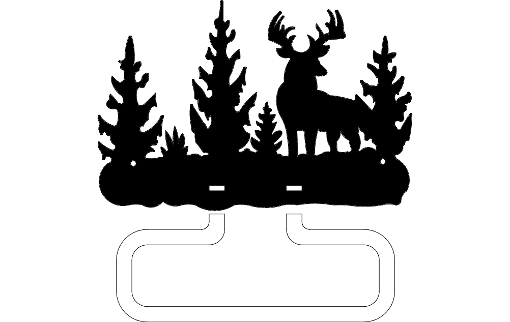 Deer Towel Holder Free DXF File Free Vectors