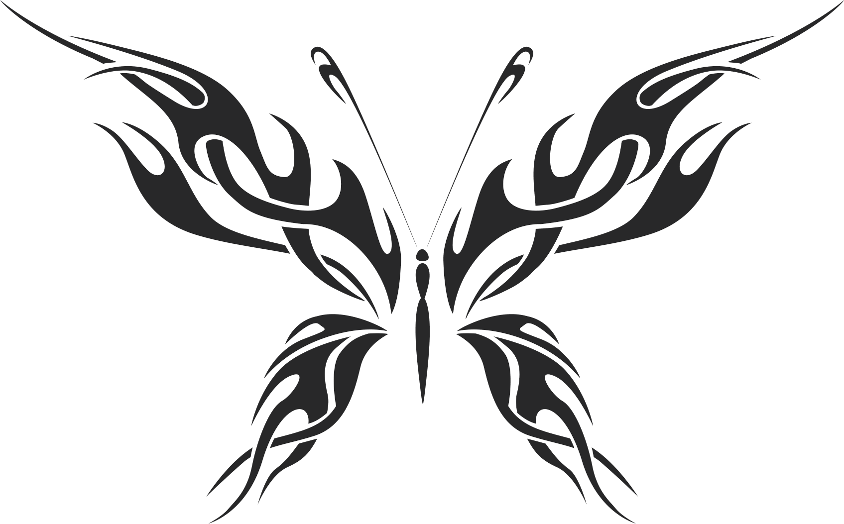 Tribal Butterfly Vector Art 10 Free DXF File Free Vectors